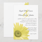 イエローデイジー ウェディング 招待状 (正面/裏面)