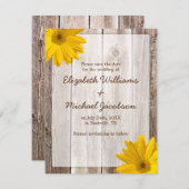 イエローデイジー バーンワッド セーブ・ザ・デートのお知らせ セーブザデート (正面/裏面)