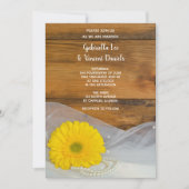 イエローデイジー&パールズカントリーバ結婚ンズ 招待状 (正面)