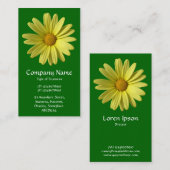 イエローデイジー-深いグラスグリーン 名刺 (正面/裏面)