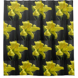 イエローデイリリー シャワーカーテン
