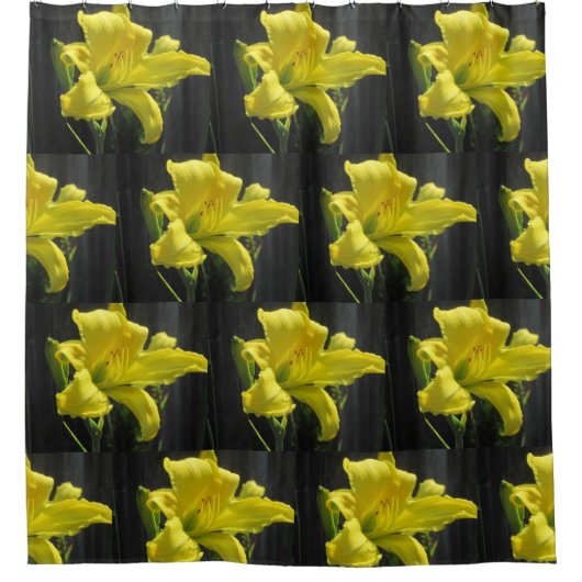 イエローデイリリー シャワーカーテン (正面)