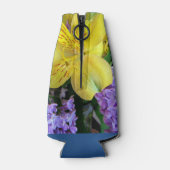 イエローデイリリー&パープル薄紫花 ボトルクーラー (裏面)