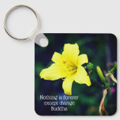 イエローデイリー感動的引用文磁石 キーホルダー (正面)