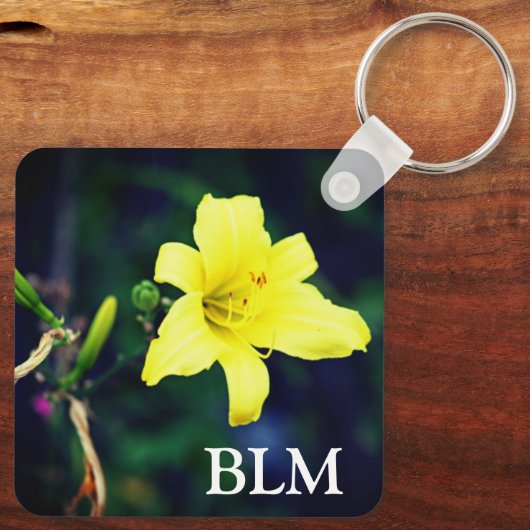 イエローデイリー感動的引用文磁石 キーホルダー (裏面)