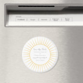 イエローデコレトロ日付磁石を保存 マグネット (インサイチュ (食洗機))