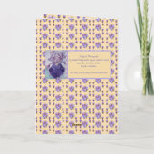 イエローデビッドオースティンバラバラガーデン誕生日カー カード (裏面)