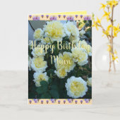 イエローデビッドオースティンバラバラガーデン誕生日カー カード (黄色い花)