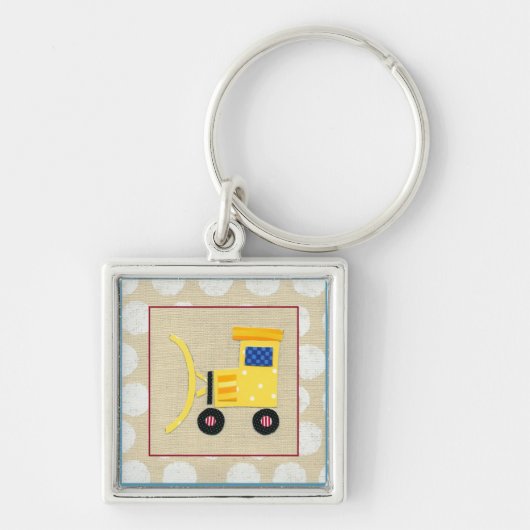 イエロートイブルドーザートラックby Chariklia Zarris キーホルダー (正面)
