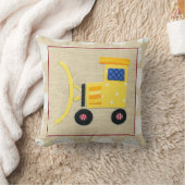 イエロートイブルドーザートラックby Chariklia Zarris クッション (ブランケット)