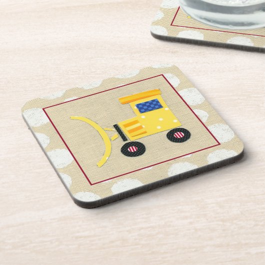 イエロートイブルドーザートラックby Chariklia Zarris コースター (左側)