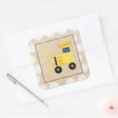 イエロートイブルドーザートラックby Chariklia Zarris スクエアシール (封筒)