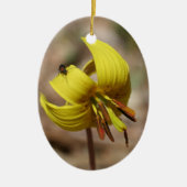 イエロートラウトリリーフローラオーナメント セラミックオーナメント (正面)