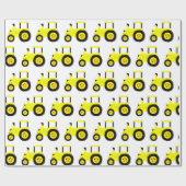 イエロートラクターラッピング紙 ラッピングペーパー (フラット)