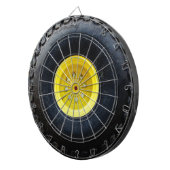 イエロートラックトラクター建築ホイールタイヤ ダーツボード (正面右)