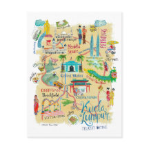 イエロートラベ図解入りの、写真付きのルマップクアラルンプール