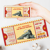 イエロートレインチケット誕生日搭乗券 招待状