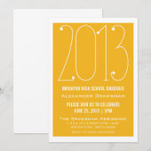 イエロートレンディー2013卒業招待状 招待状 (正面/裏面)