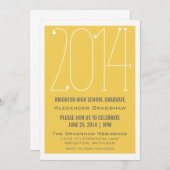 イエロートレンディー2014卒業招待状 招待状 (正面/裏面)