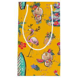 イエロートロピカルサンタ抱き枕 スモールペーパーバッグ