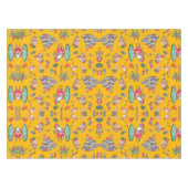 イエロートロピカルハワイアンサンタ テーブルクロス (正面(横))