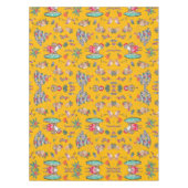 イエロートロピカルハワイアンサンタ テーブルクロス (正面)