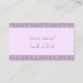 イエロートロリー生まれたばかりのベビーシッター紫 名刺 (裏面)