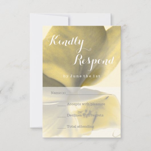 イエロートーンのアーティスティックフラワー - RSVP (正面)