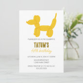 イエロードッグバルーンアニマルバースデーパーティー 招待状 (スタンド正面)