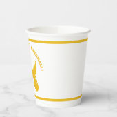 イエロードッグバルーン動物パーソナライズされたパーティー 紙コップ (左)