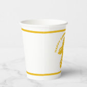 イエロードッグバルーン動物パーソナライズされたパーティー 紙コップ (右)