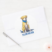 イエロードッグ民主党政治米国大統領2024 ラウンドシール (封筒)