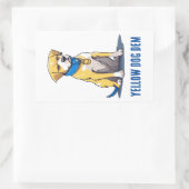 イエロードッグ民主党政治米国大統領2024 長方形シール (バッグ)