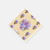 イエロードットシャビーシックフローラサービエットナプキンス スタンダードカクテルナプキン (角)