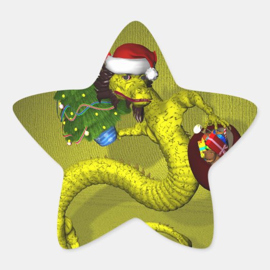 イエロードラゴン 星シール (正面)