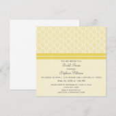 イエロードラマスクブライダルシャワー招待状 招待状 (正面/裏面)