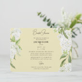 イエロードリップホワイトアジサイブライダルシャワー 招待状 (スタンド正面)