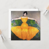 イエロードレスを着た女性(by Max Kurzweil) カード (正面/裏面インサイチュ)