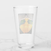 イエロードレスを着た女性(by Max Kurzweil) タンブラーグラス (裏面)