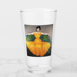 イエロードレスを着た女性(by Max Kurzweil) タンブラーグラス