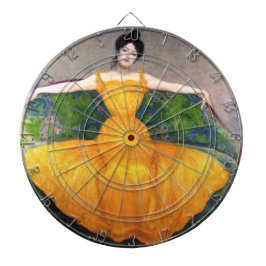 イエロードレスを着た女性(by Max Kurzweil) ダーツボード