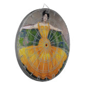 イエロードレスを着た女性(by Max Kurzweil) ダーツボード (正面左)