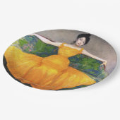 イエロードレスを着た女性(by Max Kurzweil) ペーパープレート (アングル)