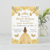 イエロードレスレッドヘアプリンセススウィート16 招待状 (スタンド正面)