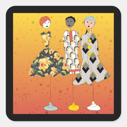 イエロードレス スクエアシール (正面)