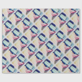 イエロードレス、レッドシューズ包装紙 ラッピングペーパー (フラット)