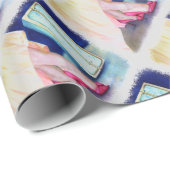 イエロードレス、レッドシューズ包装紙 ラッピングペーパー (ロールコーナー)