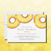 イエロードーナツ男女中立ベビーシャワー 招待状