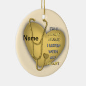 イエローナイトナースハートオーナメント セラミックオーナメント (右)