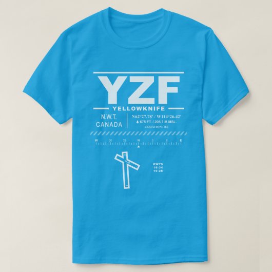 イエローナイフ空港YZF Tシャツ (デザイン正面)